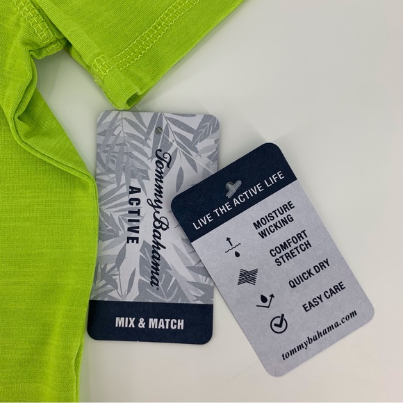 Tommy Bahama Active NWT Boys' Lime Green Short Sleeve Polo Shirt, XS - Picture 11 of 13